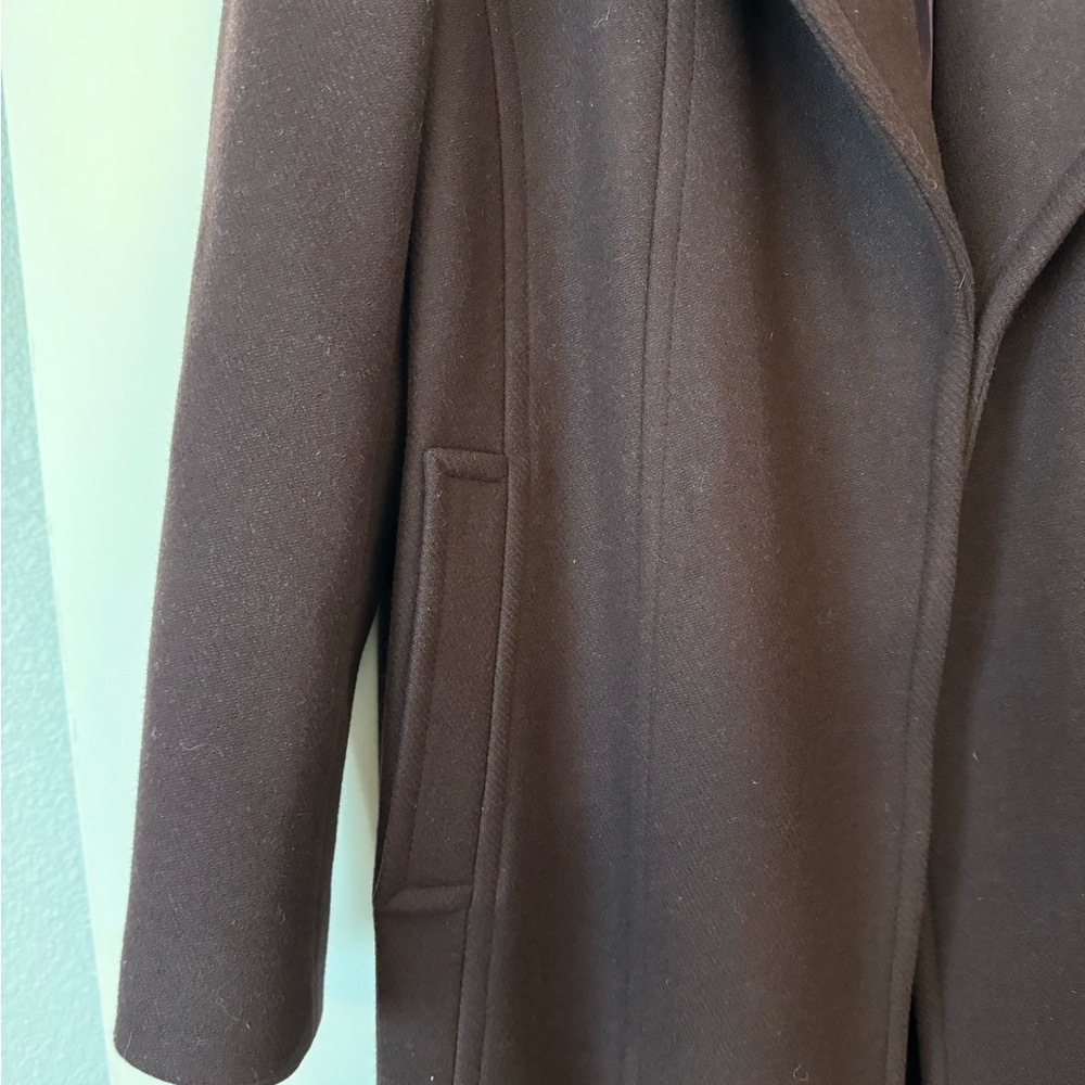 Reiss Deep Plum Pea Coat - Picture 5 of 13